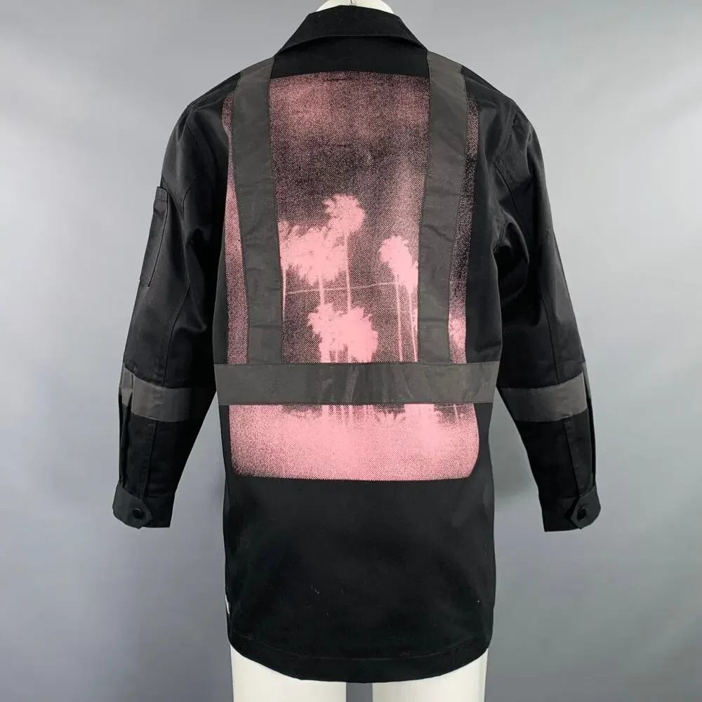 U.P.W.W. Size S Black Pink Photo Polyester Cotton Jacket